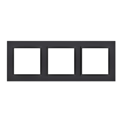 contatto SIMON 10 nero MAT Placca / Cornice di finitura 3X