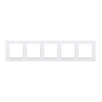 contatto SIMON 10 bianco Placca / Cornice di finitura 5X