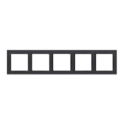 contatto SIMON 10 nero MAT Placca / Cornice di finitura 5X