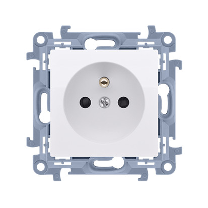contatto SIMON 10 Modulo bianco Presa 1X  con /U con schermature protettive morsetti rapidi 16A 250V