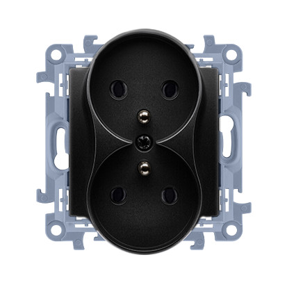 contatto SIMON 10 Modulo nero MAT Presa 2X  con /U MORSETTOI A VITE 16A 250V