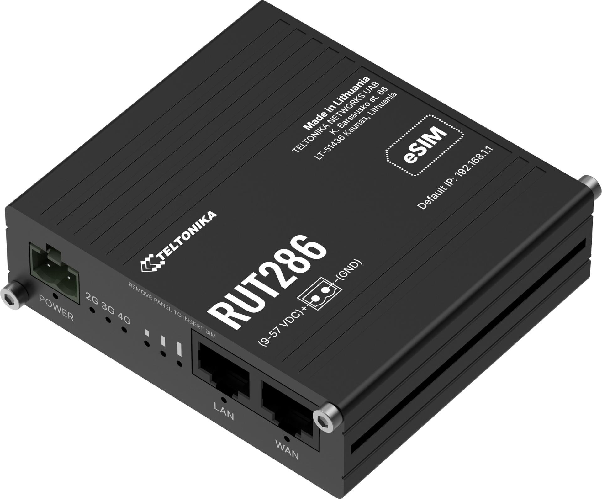 Teltonika RUT286 przemysłowy router 4G LTE Cat4 eSIM dual SIM RS232 RS485 IoT Teltonika RUT286 przemysłowy router 4G LTE Cat4 eSIM dual SIM RS232 RS485 IoT