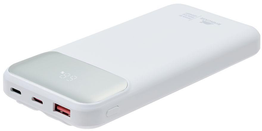 Powerbank Rivacase VA2211 – 10 000 mAh, 22,5 W, PD 3.0 / QC 3.0, integrované káble, biely