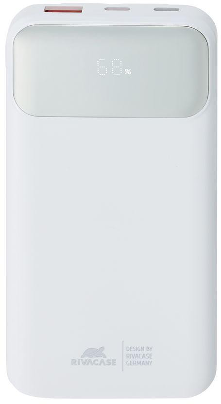 Powerbank Rivacase VA2211 – 10 000 mAh, 22,5 W, PD 3.0 / QC 3.0, integrované káble, biely