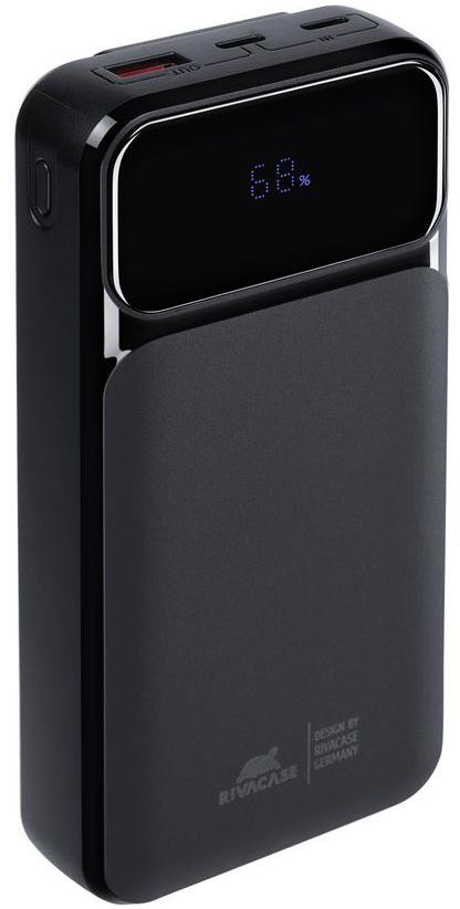 Powerbank Rivacase VA2221 – 20 000 mAh, 22,5 W, PD 3.0 / QC 3.0, integrované káble, čierny
