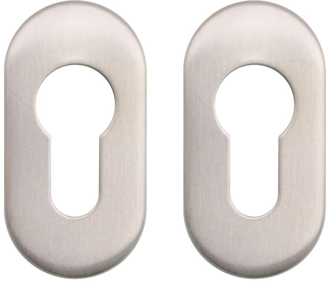 Szyld do zamka PSG 63.453 owalny, 62 x 32mm, nierdzewny