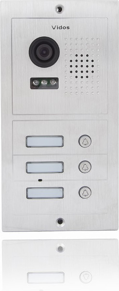 VIDOS S603 panel zewnętrzny wideodomofonowy 3-abonentowy kamera CCD IR stal nierdzewna VIDOS S603 panel zewnętrzny wideodomofonowy 3-abonentowy kamera CCD IR stal nierdzewna