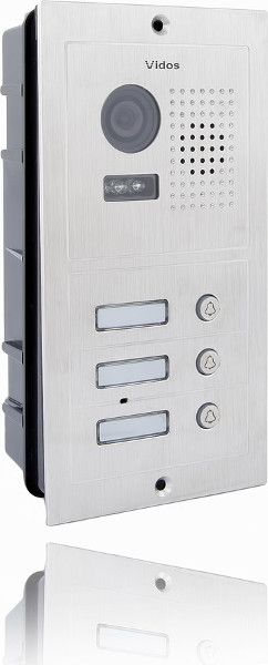 VIDOS S603 panel zewnętrzny wideodomofonowy 3-abonentowy kamera CCD IR stal nierdzewna VIDOS S603 panel zewnętrzny wideodomofonowy 3-abonentowy kamera CCD IR stal nierdzewna