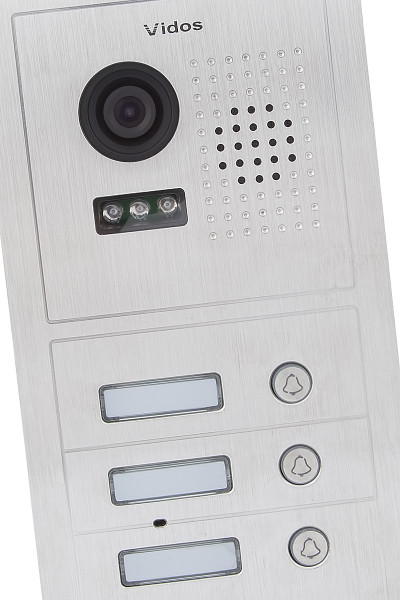VIDOS S603 panel zewnętrzny wideodomofonowy 3-abonentowy kamera CCD IR stal nierdzewna VIDOS S603 panel zewnętrzny wideodomofonowy 3-abonentowy kamera CCD IR stal nierdzewna