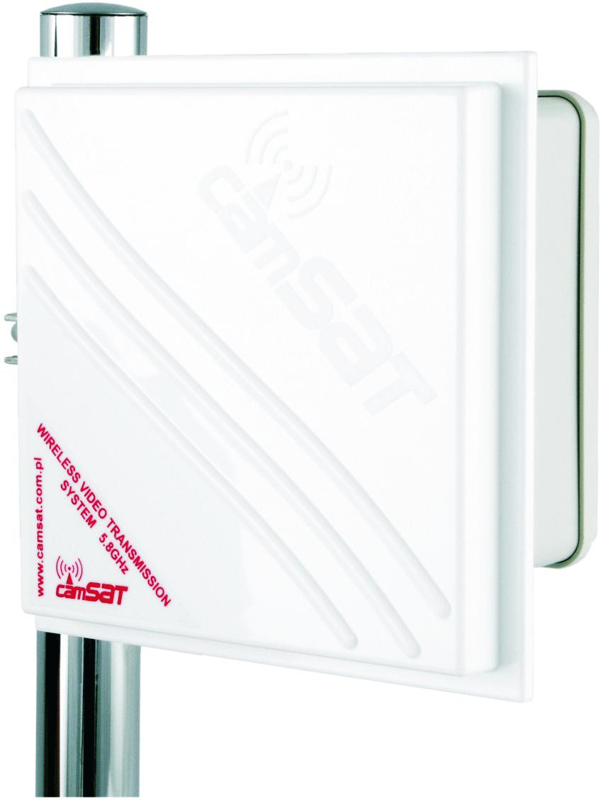 CAMSAT TCO-5807H zestaw bezprzewodowej transmisji wideo 5,8 GHz CCTV zasięg 2 km IP65 nadajnik odbiornik CAMSAT TCO-5807H zestaw bezprzewodowej transmisji wideo 5,8 GHz CCTV zasięg 2 km IP65 nadajnik odbiornik