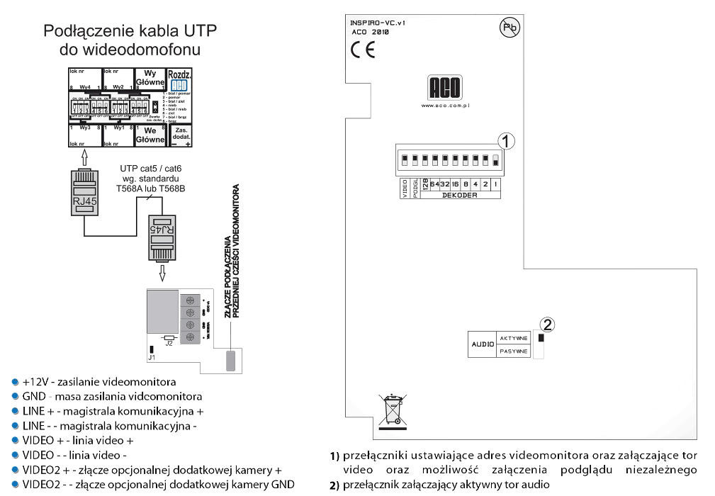 ACO INS-MPR monitor INSPIRO 4 cale kolorowy cyfrowy LCD wideodomofon system CDN FAMILIO słuchawka ACO INS-MPR monitor INSPIRO 4 cale kolorowy cyfrowy LCD wideodomofon system CDN FAMILIO słuchawka