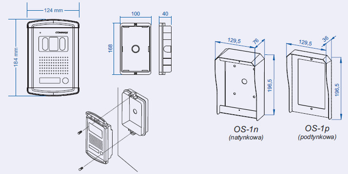 COMMAX DRC-4CANS panel zewnętrzny z kamerą do wideodomofonu 4-żyłowego regulacja optyki COMMAX DRC-4CANS panel zewnętrzny z kamerą do wideodomofonu 4-żyłowego regulacja optyki