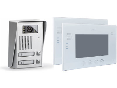 VIDOS wideodomofon 2-rodzinny 2x M670W S36 monitor 7 cali panel aluminium IP65 VIDOS wideodomofon 2-rodzinny 2x M670W S36 monitor 7 cali panel aluminium IP65