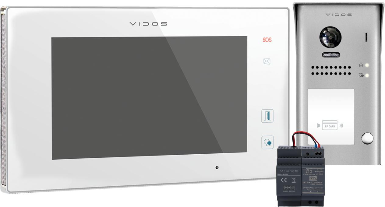 Wideodomofon VIDOS DUO M1021W-2 S1101A 7 cali dotykowy 2-przewodowy zestaw Wideodomofon VIDOS DUO M1021W-2 S1101A 7 cali dotykowy 2-przewodowy zestaw