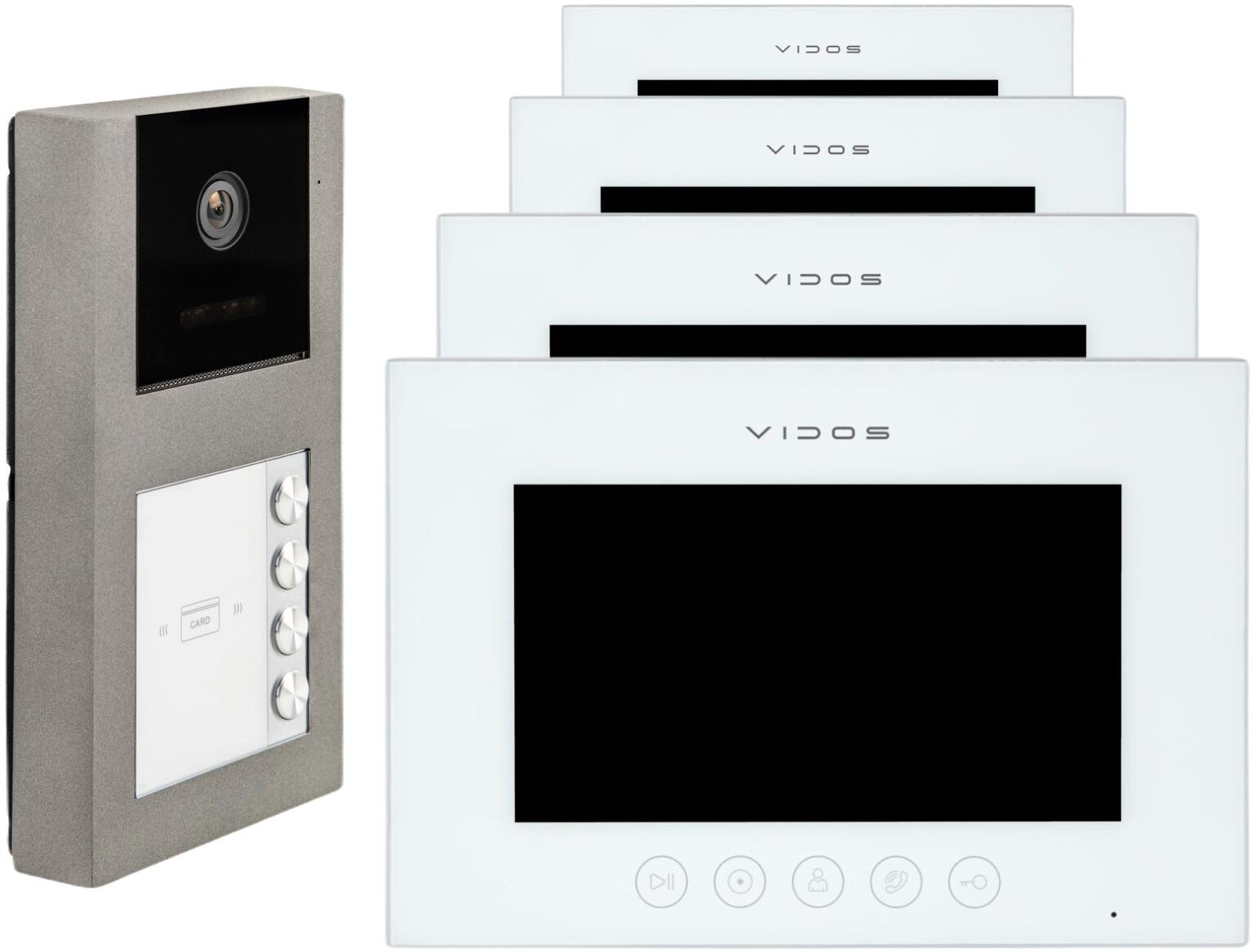 VIDOS X 4xM11W-X S11-4 wideodomofon czterorodzinny WiFi Android 7 cali FullHD RFID microSD VIDOS X 4xM11W-X S11-4 wideodomofon czterorodzinny WiFi Android 7 cali FullHD RFID microSD