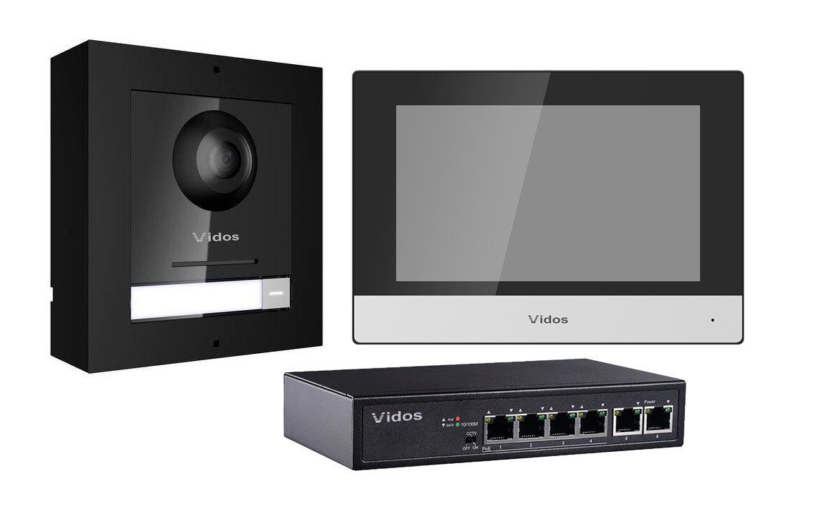 VIDOS ONE M2010 S2101 wideodomofon IP 7 cali dotykowy monitor stacja bramowa 1080p VIDOS ONE M2010 S2101 wideodomofon IP 7 cali dotykowy monitor stacja bramowa 1080p