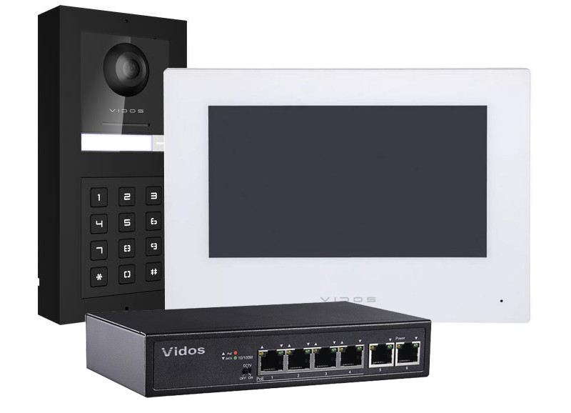 VIDOS ONE X160 M2010W wideodomofon IP zestaw jednorodzinny monitor 7 cali WiFi szyfrator PoE VIDOS ONE X160 M2010W wideodomofon IP zestaw jednorodzinny monitor 7 cali WiFi szyfrator PoE