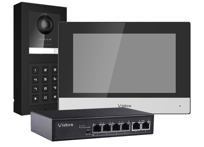VIDOS ONE X160/M2010 wideodomofon IP 7 cali LAN monitor dotykowy stacja modularna RFID VIDOS ONE X160/M2010 wideodomofon IP 7 cali LAN monitor dotykowy stacja modularna RFID