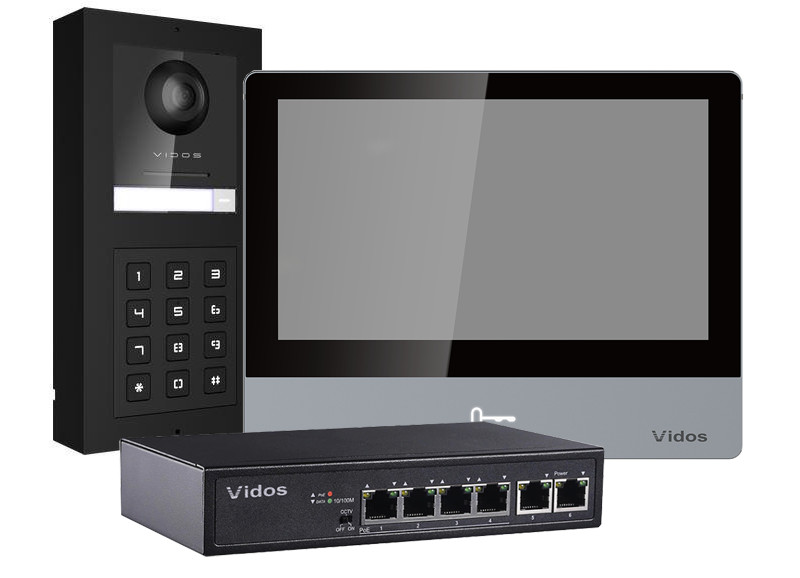 VIDOS ONE X160 M2020 wideodomofon IP zestaw jednorodzinny monitor 7 cali dotykowy Wi-Fi 1080p VIDOS ONE X160 M2020 wideodomofon IP zestaw jednorodzinny monitor 7 cali dotykowy Wi-Fi 1080p
