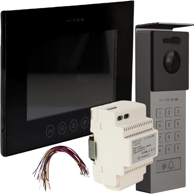 VIDOS X M11B-X S12D zestaw wideodomofonu WiFi 7 cali dotykowy monitor czarny aplikacja mobilna VIDOS X M11B-X S12D zestaw wideodomofonu WiFi 7 cali dotykowy monitor czarny aplikacja mobilna