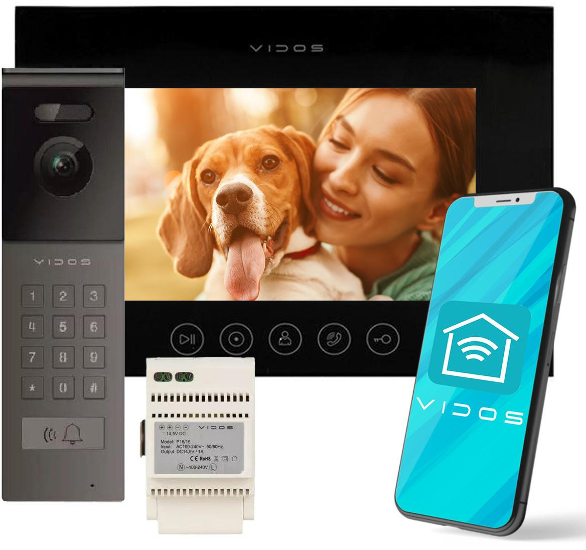 VIDOS X M11B-X S12D zestaw wideodomofonu WiFi 7 cali dotykowy monitor czarny aplikacja mobilna VIDOS X M11B-X S12D zestaw wideodomofonu WiFi 7 cali dotykowy monitor czarny aplikacja mobilna