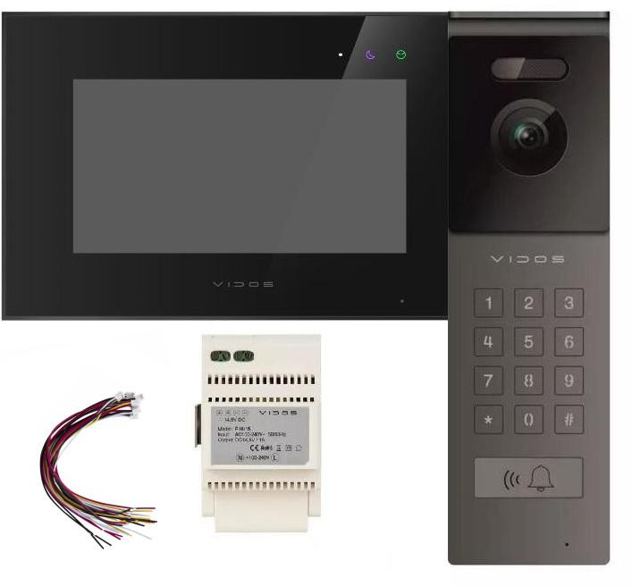 VIDOS X M10B-X S12D wideodomofon zestaw Wi-Fi 7 cali IP66 szyfrator kamera AHD 2MP VIDOS X M10B-X S12D wideodomofon zestaw Wi-Fi 7 cali IP66 szyfrator kamera AHD 2MP