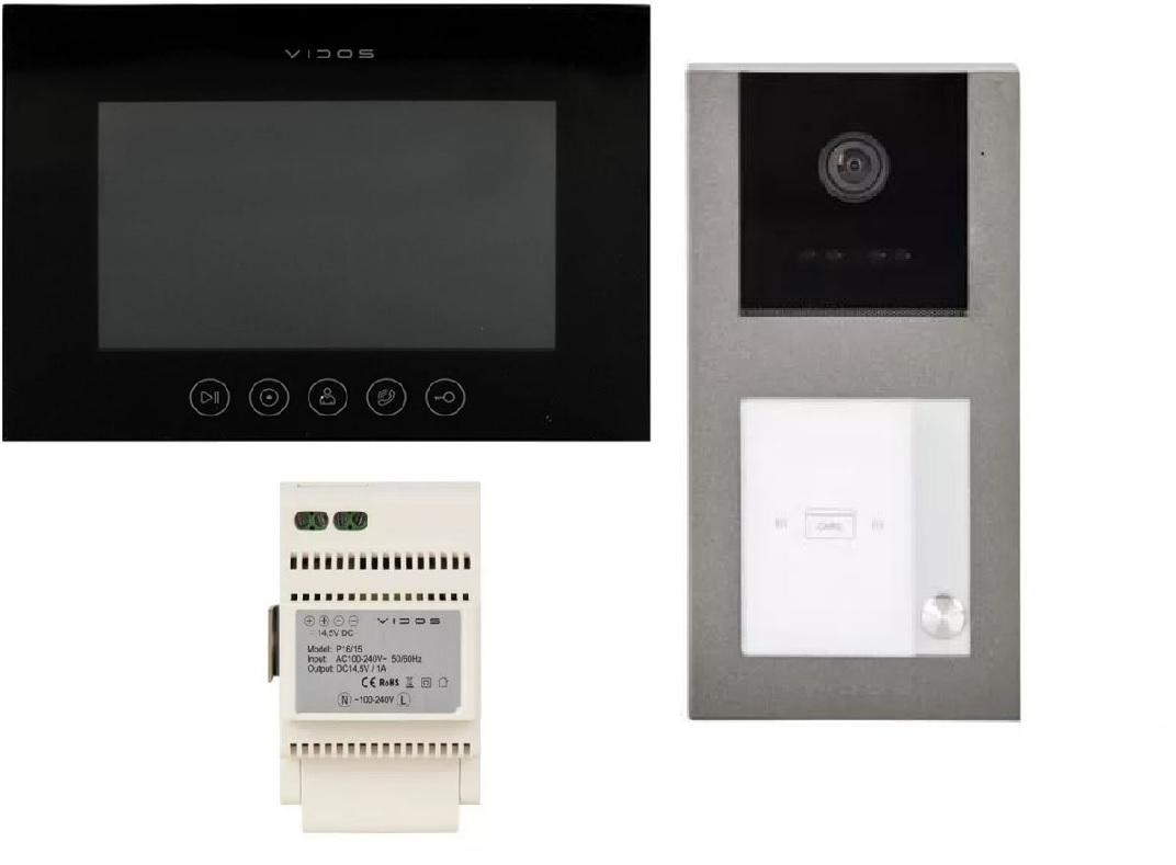 VIDOS X M11B-X S11-1 wideodomofon WiFi FullHD RFID czarny monitor 7 cali Android VIDOS X M11B-X S11-1 wideodomofon WiFi FullHD RFID czarny monitor 7 cali Android