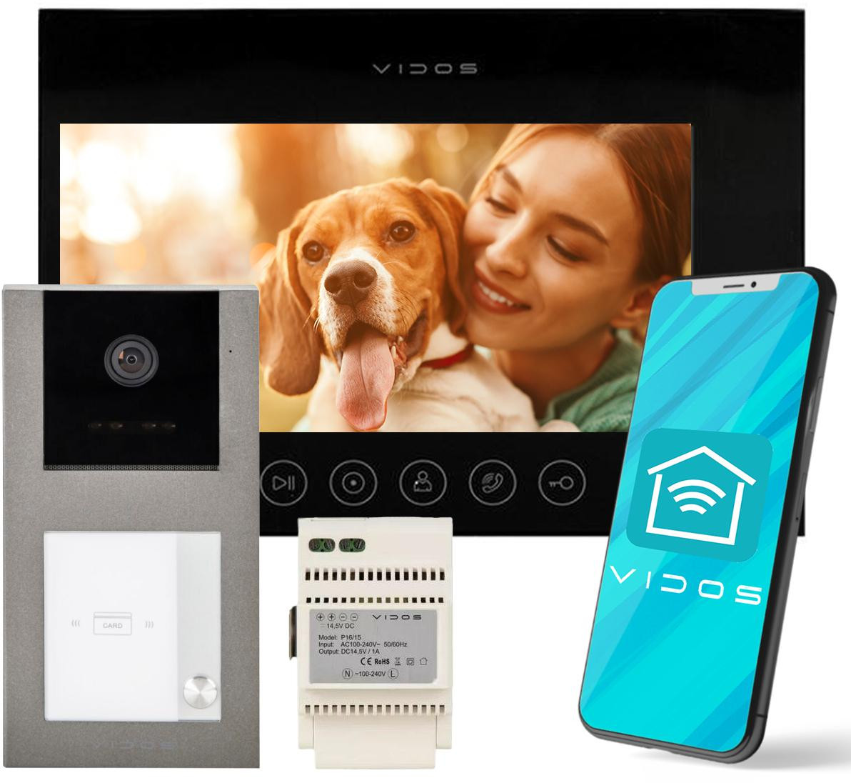 VIDOS X M11B-X S11-1 wideodomofon WiFi FullHD RFID czarny monitor 7 cali Android VIDOS X M11B-X S11-1 wideodomofon WiFi FullHD RFID czarny monitor 7 cali Android