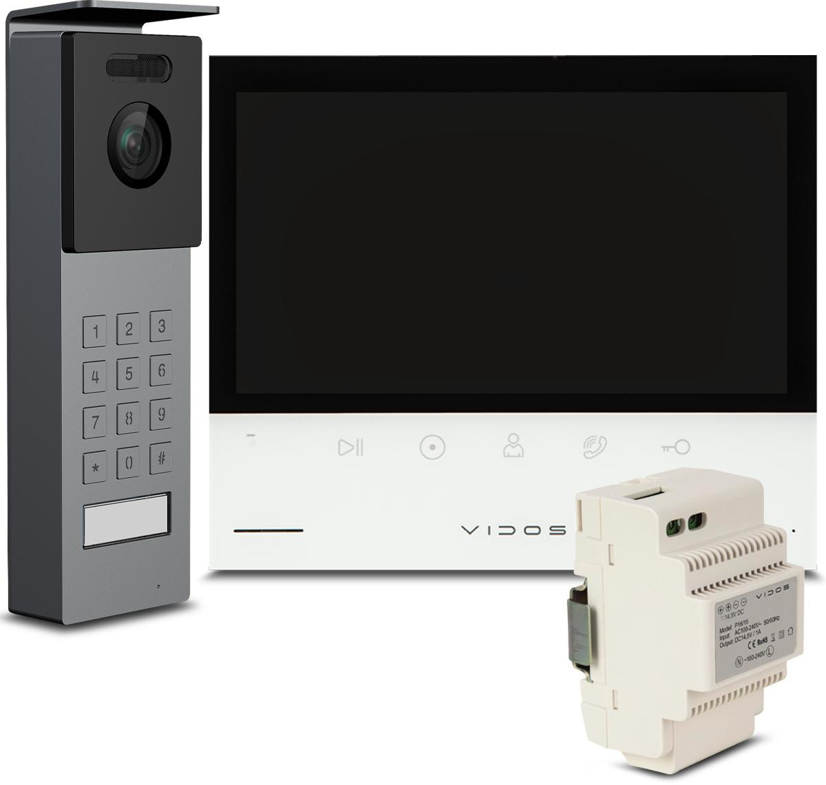 VIDOS X S12D M13-XT TUYA wideodomofon WiFi 2MP 7 cali monitor dotykowy szyfrator VIDOS X S12D M13-XT TUYA wideodomofon WiFi 2MP 7 cali monitor dotykowy szyfrator