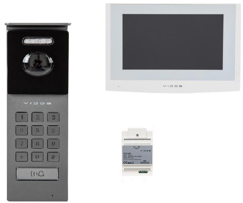VIDOS 2IP S202 M200W-X wideodomofon IP 2-żyłowy WiFi biały monitor 7 cali szyfrator VIDOS 2IP S202 M200W-X wideodomofon IP 2-żyłowy WiFi biały monitor 7 cali szyfrator