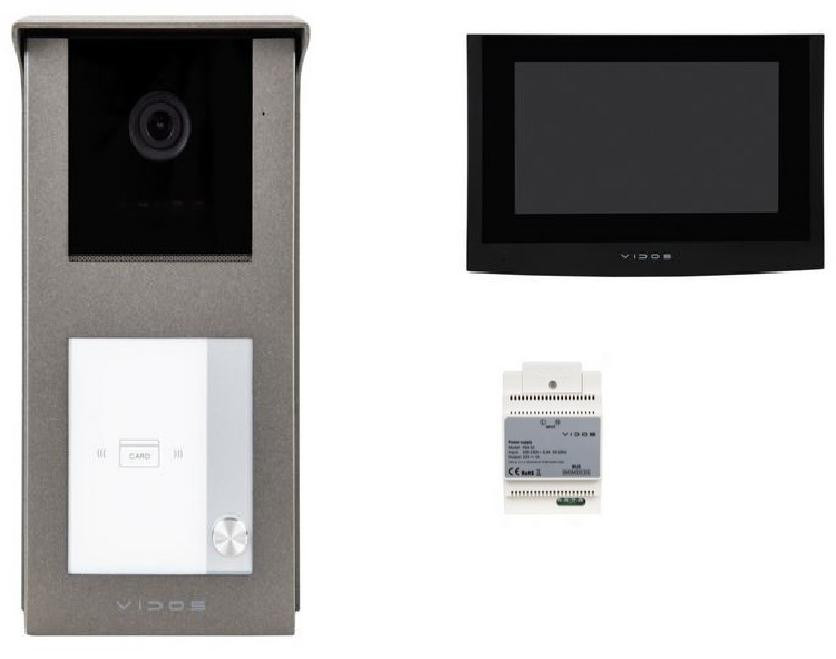 VIDOS 2IP S201-1 M200B wideodomofon IP 2-żyłowy czarny monitor 7 cali jednorodzinny VIDOS 2IP S201-1 M200B wideodomofon IP 2-żyłowy czarny monitor 7 cali jednorodzinny