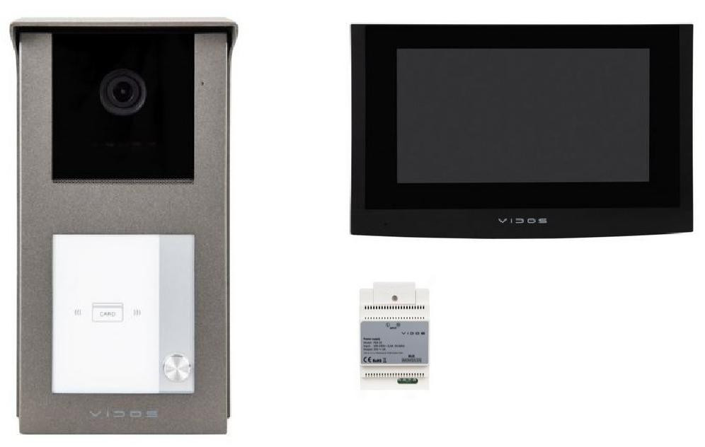 VIDOS 2IP wideodomofon zestaw S201-1 M200B-X WiFi dwuprzyciskowy IP monitor 7 cali VIDOS 2IP wideodomofon zestaw S201-1 M200B-X WiFi dwuprzyciskowy IP monitor 7 cali