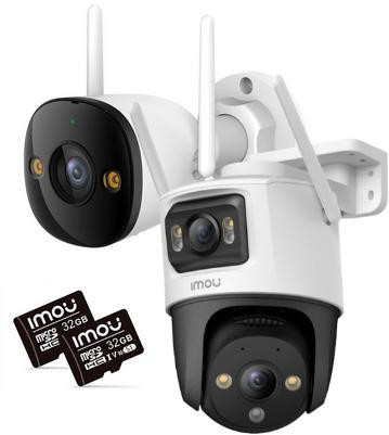 Zestaw 2 kamer IP Imou WiFi: Cruiser Dual 10MP obrotowa i Bullet 3 5MP, full color, 2x karta 32GB Zestaw 2 kamer IP Imou WiFi: Cruiser Dual 10MP obrotowa i Bullet 3 5MP, full color, 2x karta 32GB