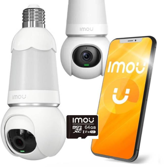 Telecamera IP Imou Telecamera lampadina Bulb Cam 5MP IPC con scheda di memoria 64GB